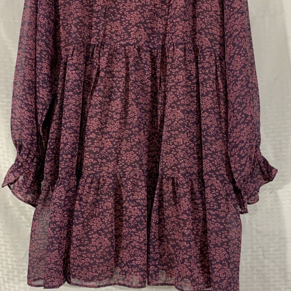 Fab’rik Mini Tiered Dress Womens M Fall Long Sleeve Cute Chic Stylish Trending - Picture 3 of 7